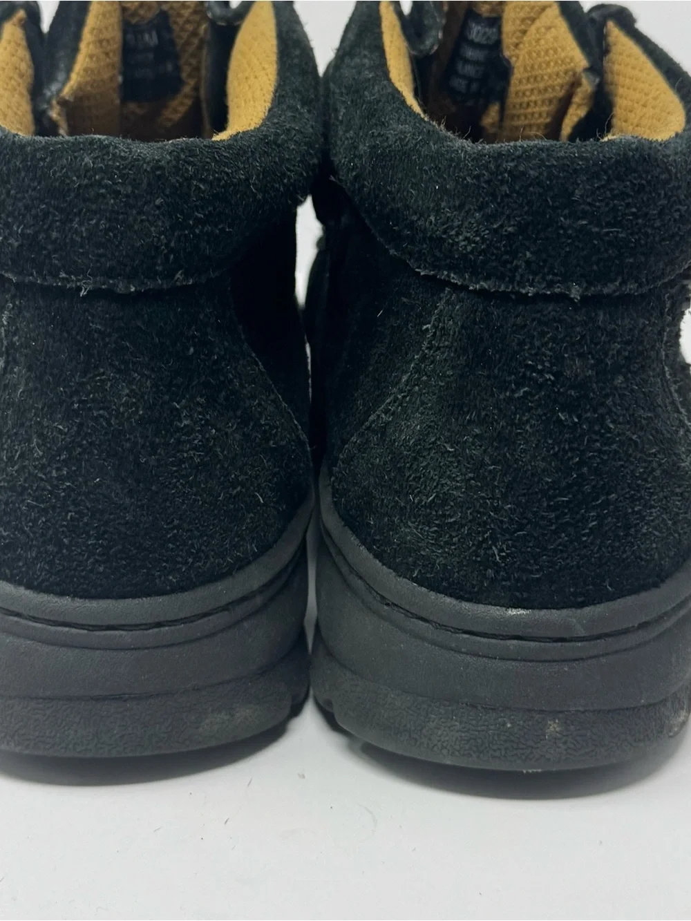 SAO Stacy Adams Dublin Black Suede Ankle Boots Moc Toe Men Size 9.5